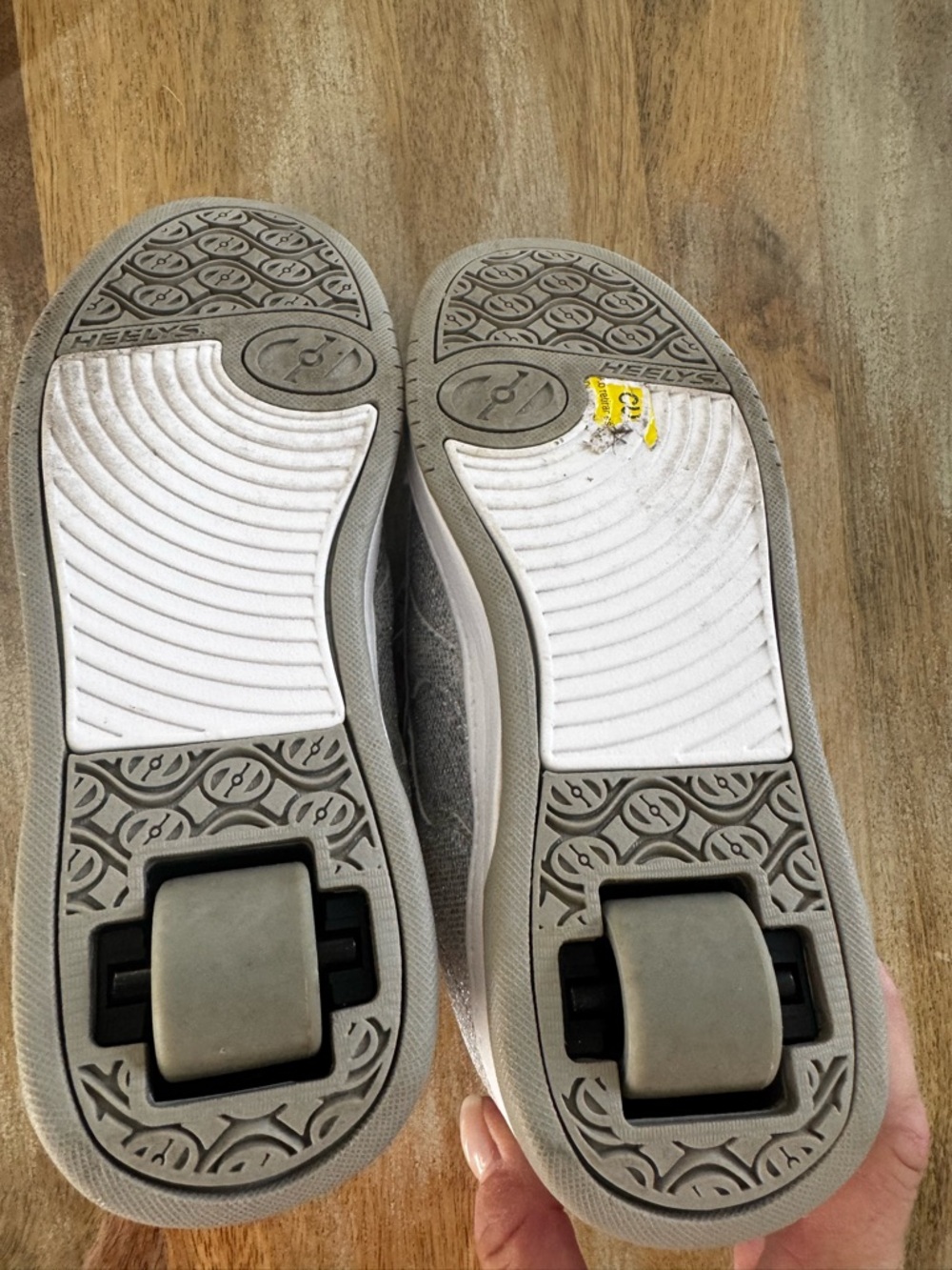 Heelys Kids Silver Glitter Lace-Up Rolling Sneakers - Picture 5 of 8
